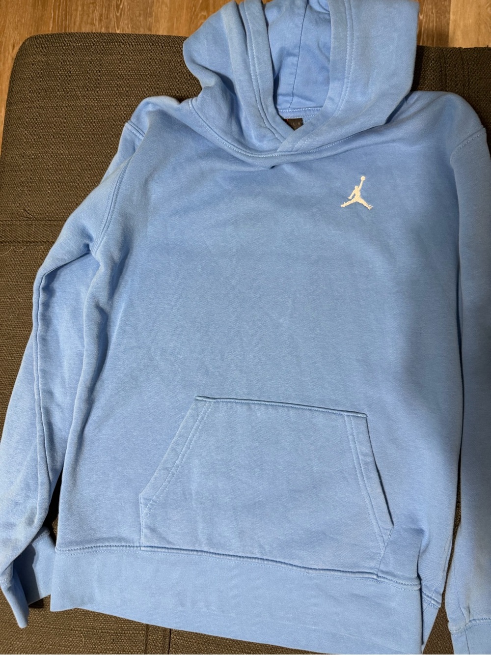 Jordan Light Blue Hooded Pullover with White Jumpman